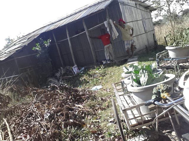 Bangladeshi villagers participating in the Garden on Wheels initiative